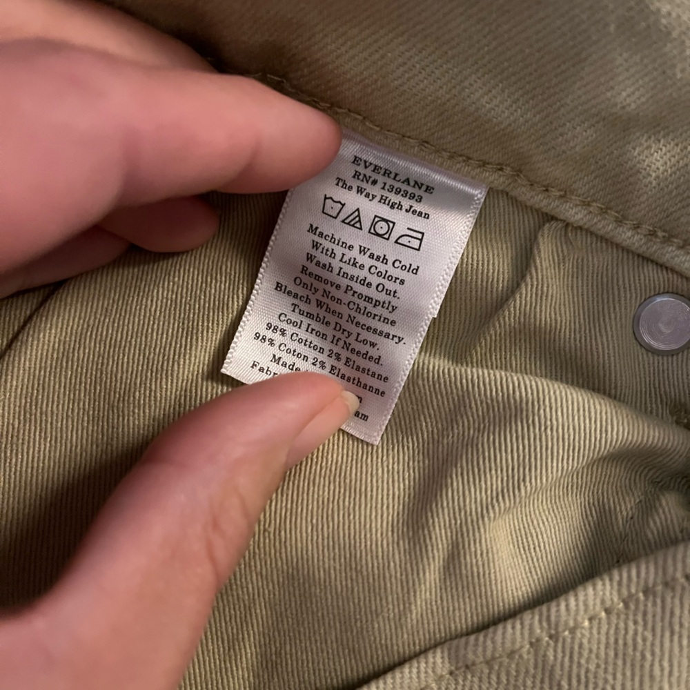 Everlane The Way High Jean in green tea - Picture 4 of 8